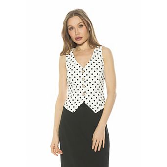 Women's ALEXIA ADMOR Liliana Sleeveless Button Down Vest Top