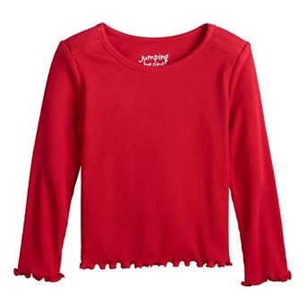 Toddler & Girls 6-12 Jumping Beans® Physical Adaptive Long Sleeve Rib Tee