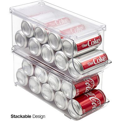 Sorbus Clear 10-Can Organizer with Lid - Maximize Space, Safe & Durable