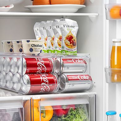 Sorbus Clear 10-Can Organizer with Lid - Maximize Space, Safe & Durable