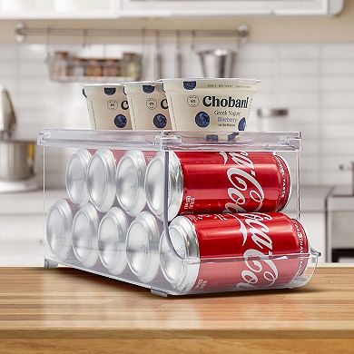 Sorbus Clear 10-Can Organizer with Lid - Maximize Space, Safe & Durable