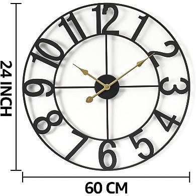 Sorbus 24 inch Large Decorative Numeral Wall Clock
