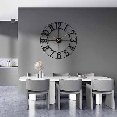 Sorbus 24 inch Large Decorative Numeral Wall Clock