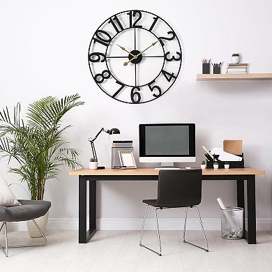 Sorbus 24 inch Large Decorative Numeral Wall Clock