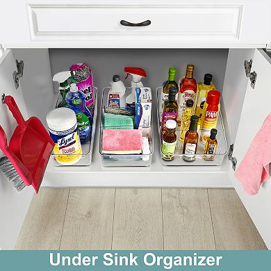 Sorbus Clear Organizing Bins on Wheels (Varying Sizes - 3 Pack)