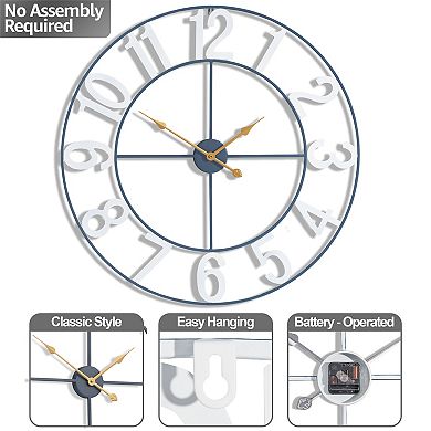 Sorbus 32 inch Large Wall Clock for Living Room Decor