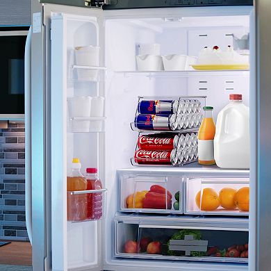 Sorbus Set of 2 Narrow Can Organizer for Fridge, Pantry, Kitchen Organization and Storage