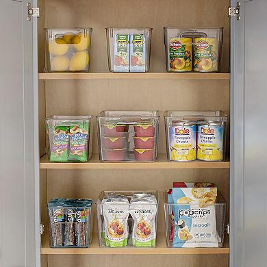 Sorbus 8 Pack Medium Clear Storage Bins - for Kitchen, Pantry & Refrigerator
