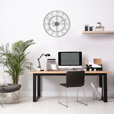 Sorbus 16-inch Large Numeral Decorative Wall Clock (White)