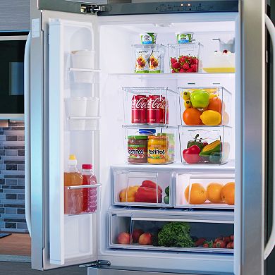 Sorbus 8 Pack Clear Small Plastic Storage Bins - for Kitchen Organization