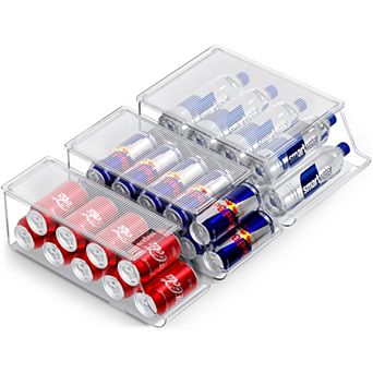 Sorbus Soda Can Organizer with Lids, 3 Variety Sizes