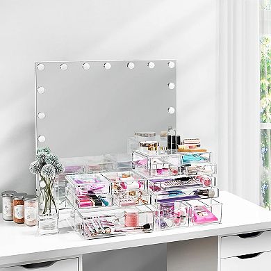Sorbus 2 Clear Large Stackable Acrylic Drawers