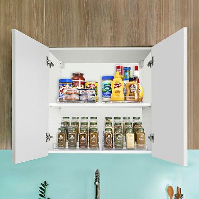 Sorbus 2 Pack 3-Tier Clear Spice Organizer and 9-Inch Lazy Susan