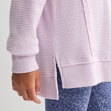 Girls 6-20 SO® Oversized Waffle Sweatshirt in Regular & Plus Size