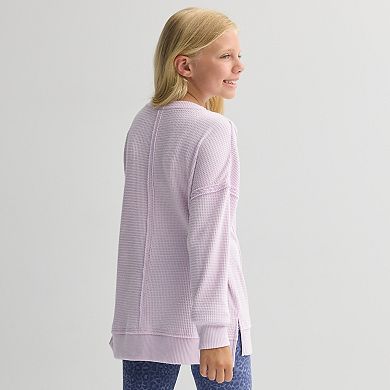 Girls 6-20 SO® Oversized Waffle Sweatshirt in Regular & Plus Size