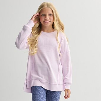 Girls 6-20 SO® Oversized Waffle Sweatshirt in Regular & Plus Size
