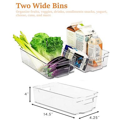 Sorbus 4 Piece Clear Organizers - Include 2 drawers 1 can dispenser drawer 1 egg drawer