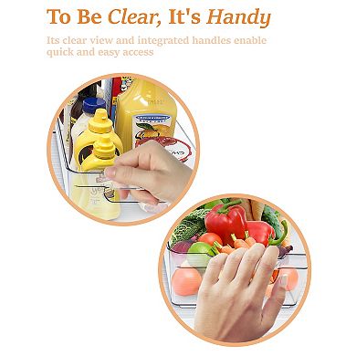 Sorbus 4 Piece Clear Organizers - Include 2 drawers 1 can dispenser drawer 1 egg drawer