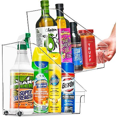 Sorbus 2 Pack Roll Out Bottle Organization Bins