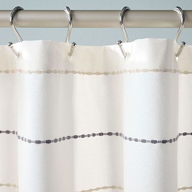 Town & Country Solana Textured Woven Stripe Shower Curtain