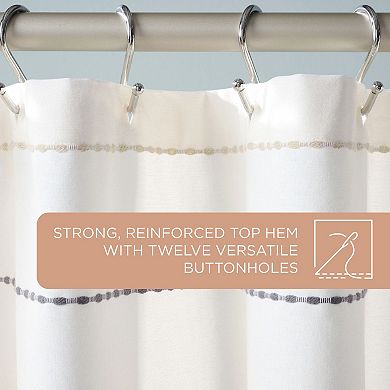 Town & Country Solana Textured Woven Stripe Shower Curtain