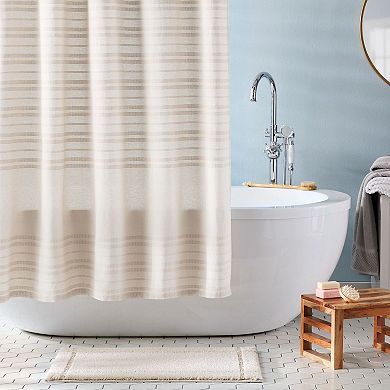 Town & Country Sophia Textured Solid Fabric Shower Curtain