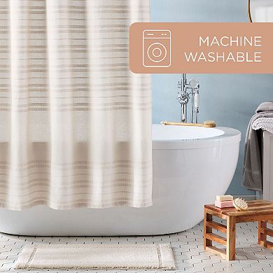 Town & Country Sophia Textured Solid Fabric Shower Curtain