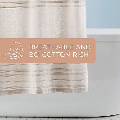 Town & Country Sophia Textured Solid Fabric Shower Curtain