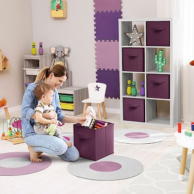 Sorbus 13 Inch 8 Pack Foldable Cubes with Handle- for Home Home Storage & Organization