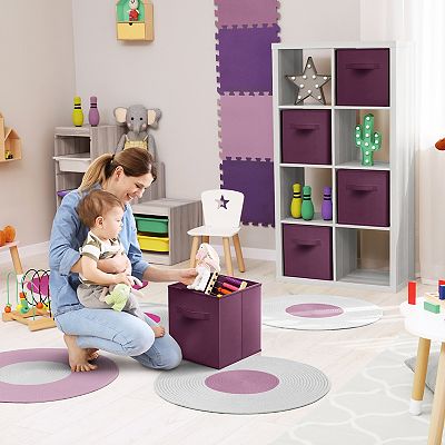 Sorbus 13 Inch 8 Pack Foldable Cubes with Handle- for Home Home