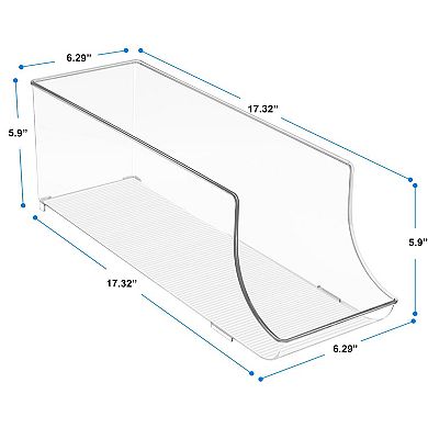 Sorbus 2 Pack 12-Can Clear Organizer Bins - Holds 12 Cans - Maximize Space, Safe & Durable