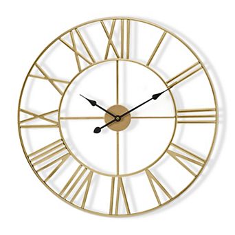 Sorbus Large 16 inch Decorative Round Roman Numeral Wall Clock