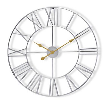 Sorbus Large 16 inch Decorative Round Roman Numeral Wall Clock