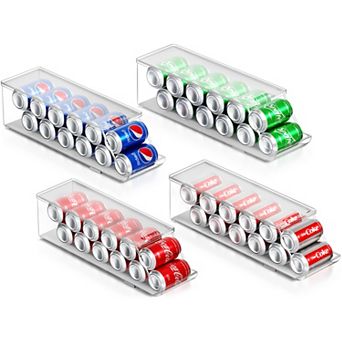 Sorbus 4 Pack Soda Can Organizer - Stackable Design, Maximize Space, Safe & Durable