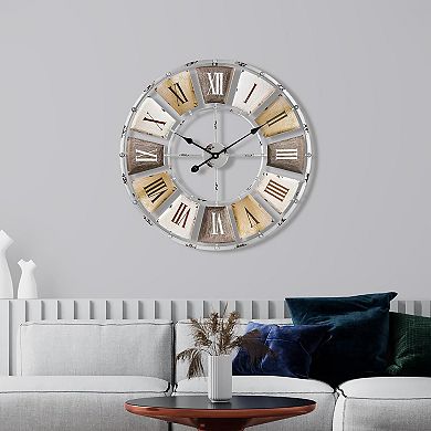 Sorbus 24" Vintage Industrial Style Oversized Decorative Wall Clock