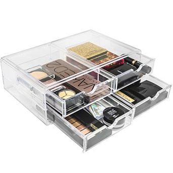 Sorbus 4 Clear Large Stackable Acrylic Drawers