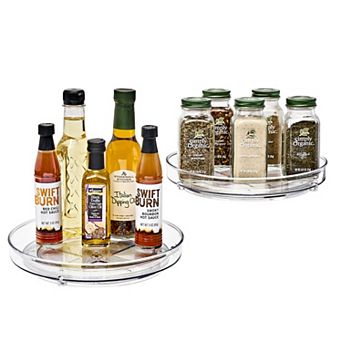 Sorbus Clear Lazy Susan Organizer 2-Pack - (Flat)