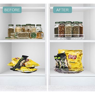 Sorbus Clear Lazy Susan Organizer 2-Pack - (Flat)