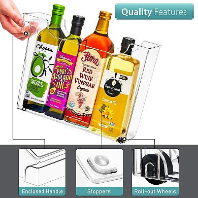 Sorbus 2 Pack Roll Out Fridge Caddy