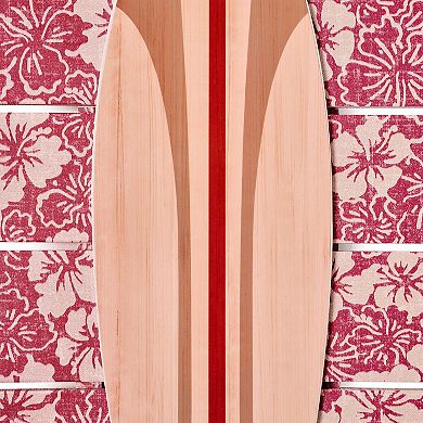 Kona Coast by Reyn Spooner 14 x 20 Red Surfboard Wall Art