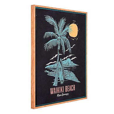 Kona Coast by Reyn Spooner Waikiki Beach Framed Canvas Wall Art
