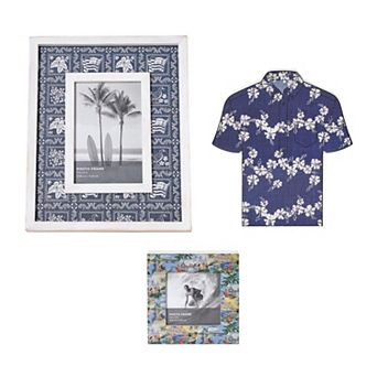 Kona Coast by Reyn Spooner Lahaina Sailor Frame & Table Decor 3 pc Set