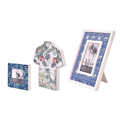 Kona Coast by Reyn Spooner Lahaina Hawaiian Sailor Frame & Table Decor 3-piece Set