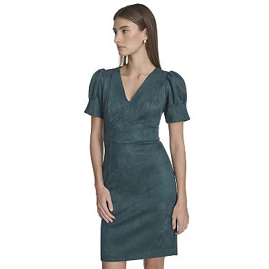 Women's Andrew Marc V-Neck Short Sleeve Sheath Dress