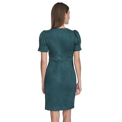 Women's Andrew Marc V-Neck Short Sleeve Sheath Dress