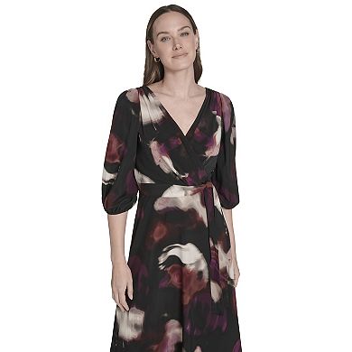 Women's Harper Rose Wrap Tie Balloon Sleeve Dress