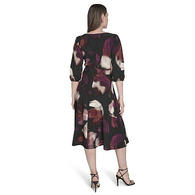 Women's Harper Rose Wrap Tie Balloon Sleeve Dress