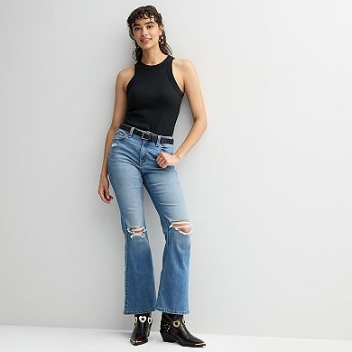 Juniors' SO High Rise Flare Jeans