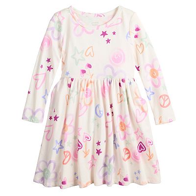 jersey dress 12 Girls 4-12 Jumping Beans® Long Sleeve Jersey Dress