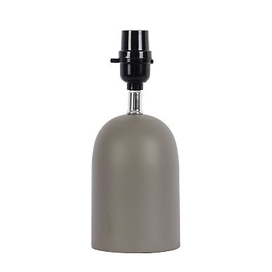 Gray Accent Lamp with White Shade